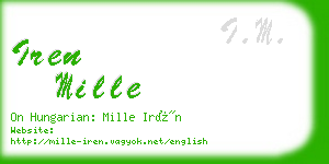 iren mille business card